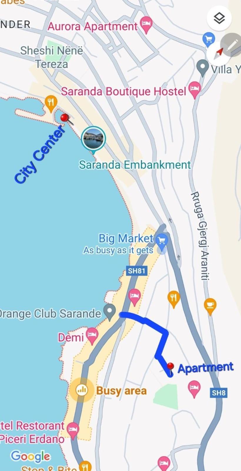 Ona Apartament Саранде Екстериор снимка
